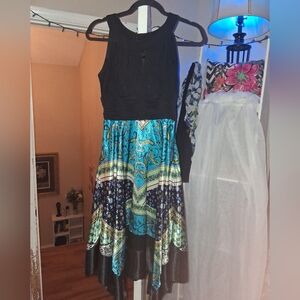 Black and Blue Paisley Dress